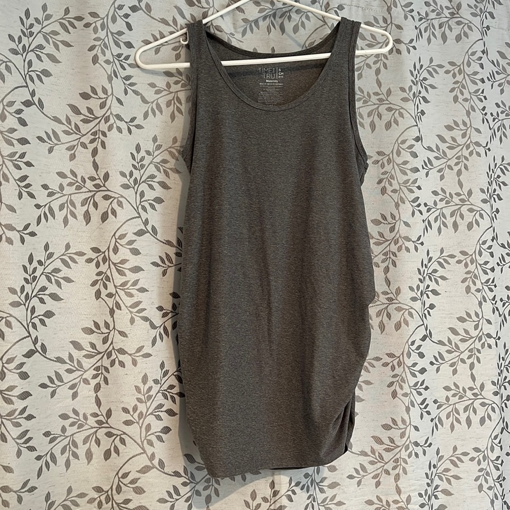 Gray maternity tank